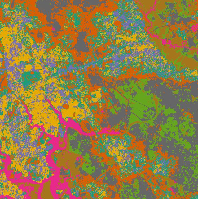 H03 AlphaEarth k-means (k=8) · 2024