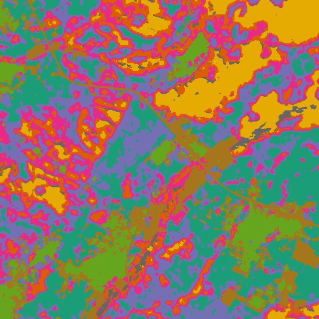 H10 AlphaEarth k-means (k=8) · 2024