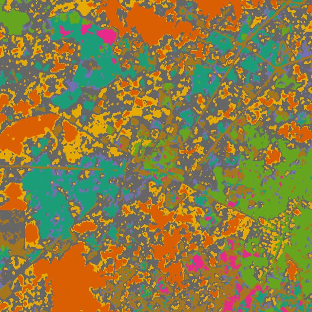 H15 AlphaEarth k-means (k=8) · 2024