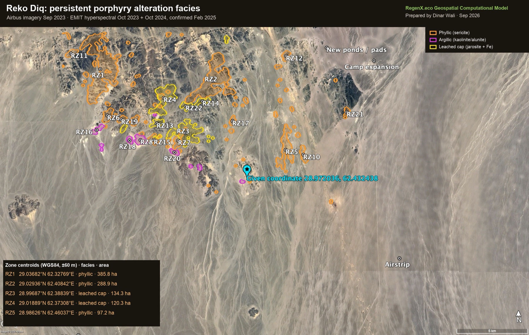 Lease-scale alteration facies in Google Earth
