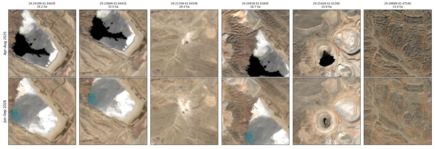 Sentinel-2 change chips